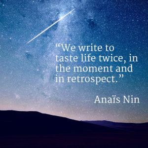 quote by Anais Nin against a night sky