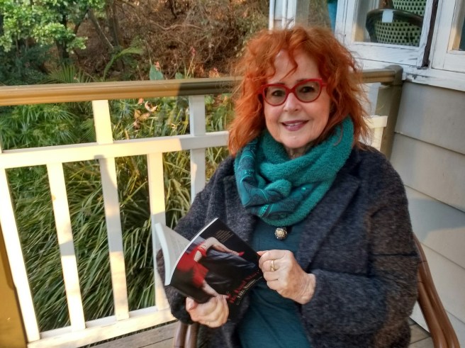 Libby Sommer with The Usual Story book